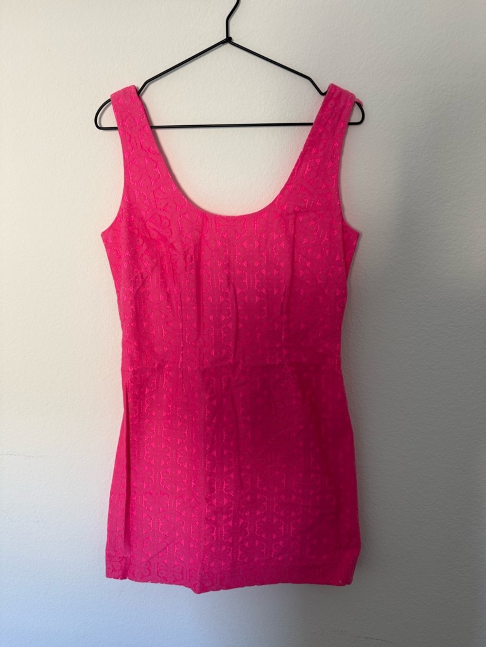 Lilly Pulitzer Bright Pink Women's Lace Mini Dress